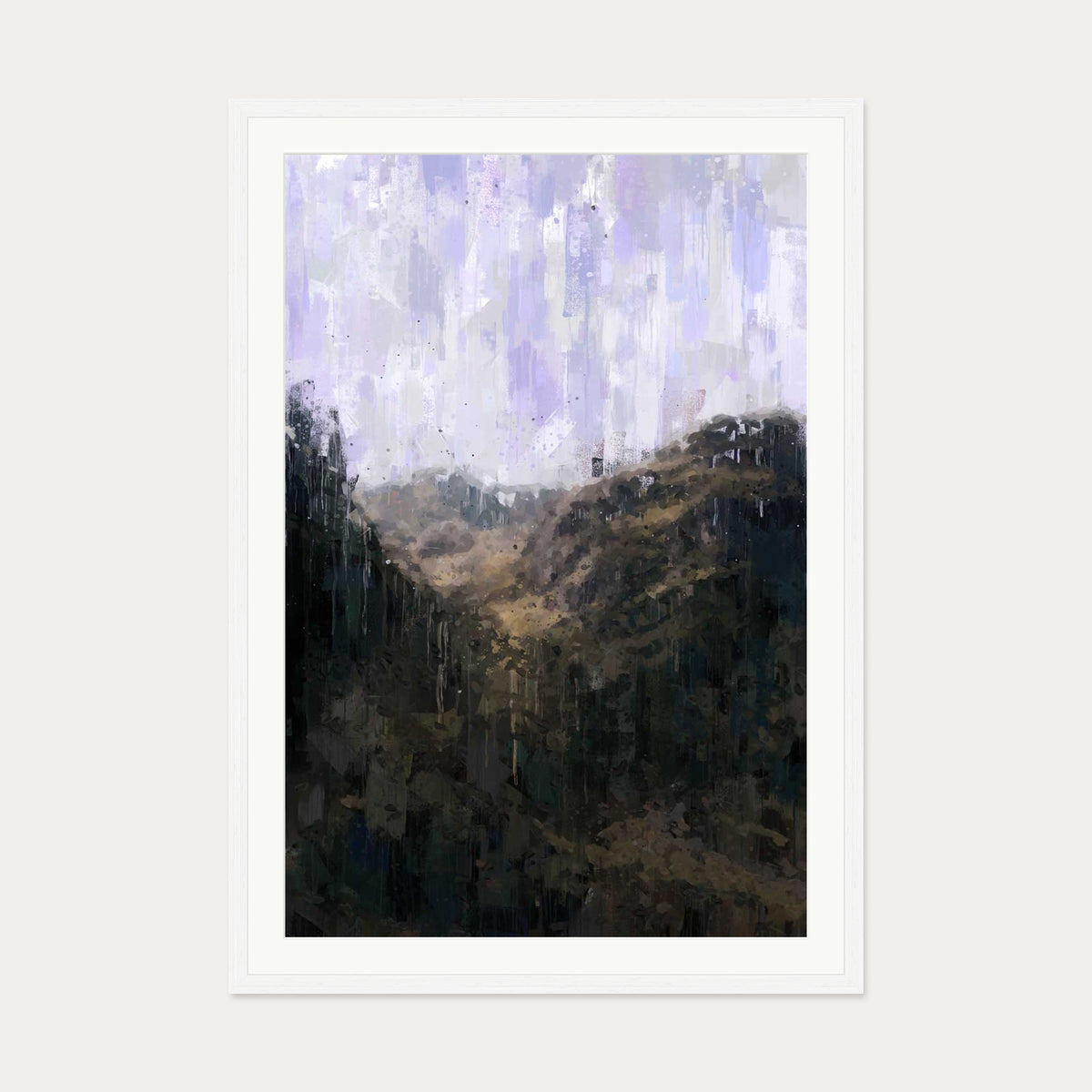 Forest Landscape Art Print — 70 x 100 cm — White Frame