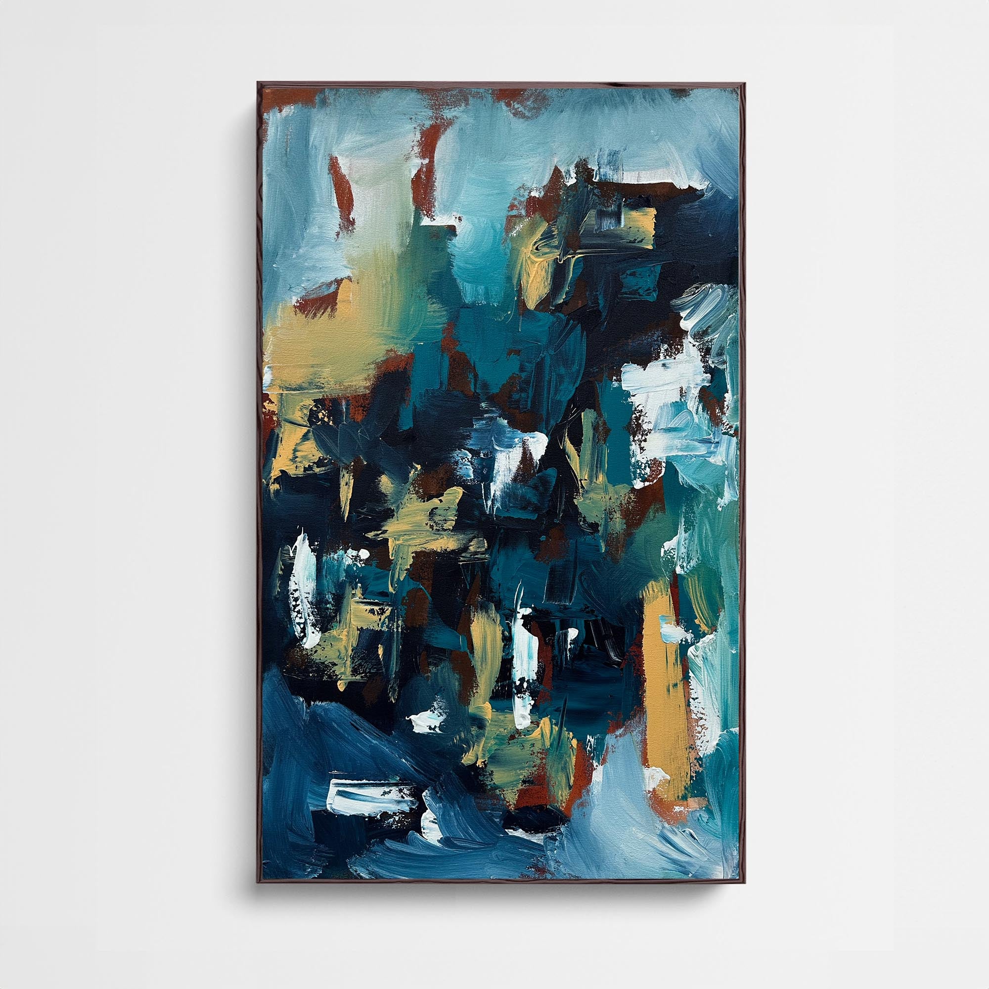 Falling Leaves - Original Painting-Abstract House