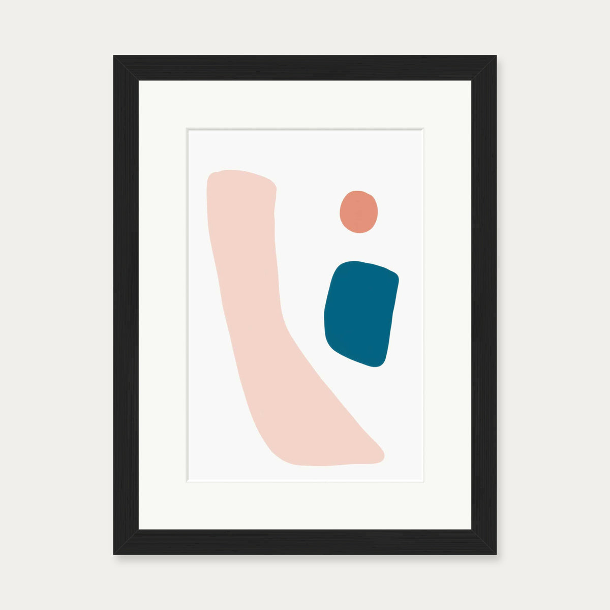 Fresh Shapes Art Print — 30 x 40 cm — Black Frame