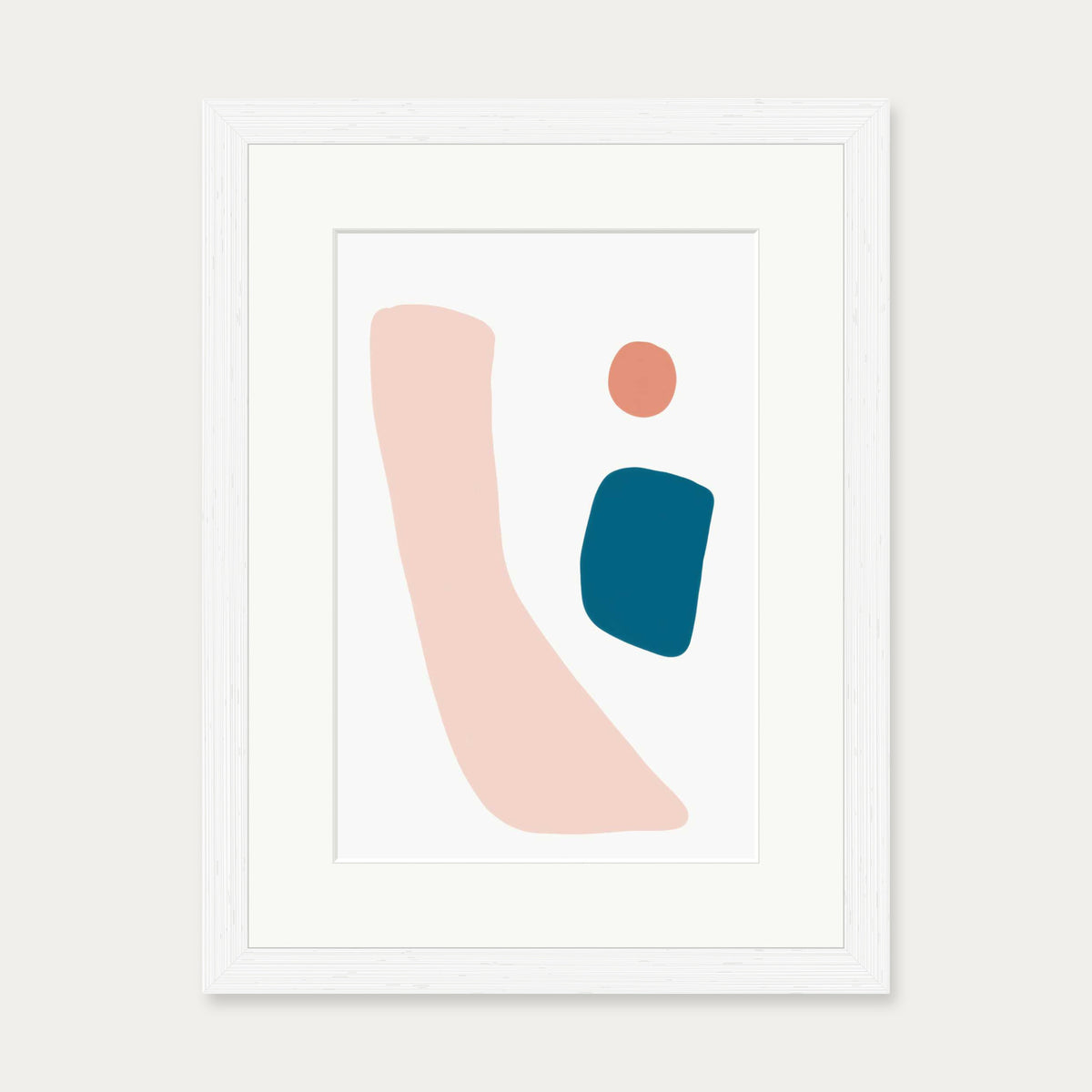 Fresh Shapes Art Print — 30 x 40 cm — White Frame