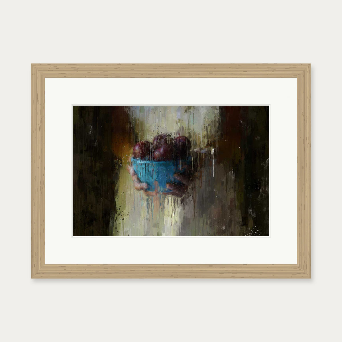 Fruit Still Life Art Print — 30 x 40 cm — Oak Frame