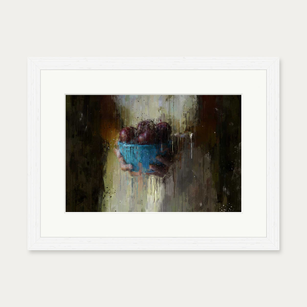Fruit Still Life Art Print — 30 x 40 cm — White Frame