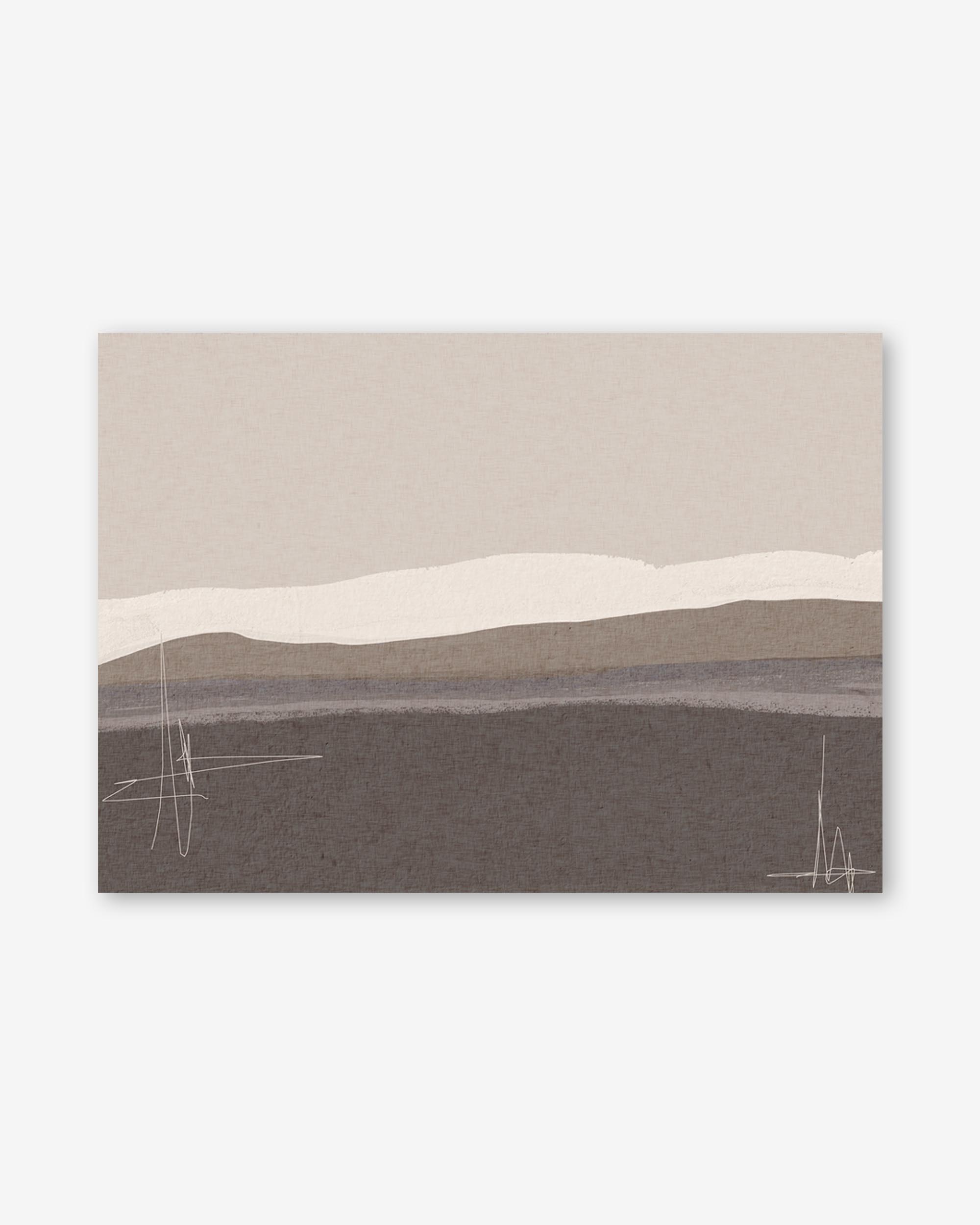 Neutral Abstract Seascape Art Print