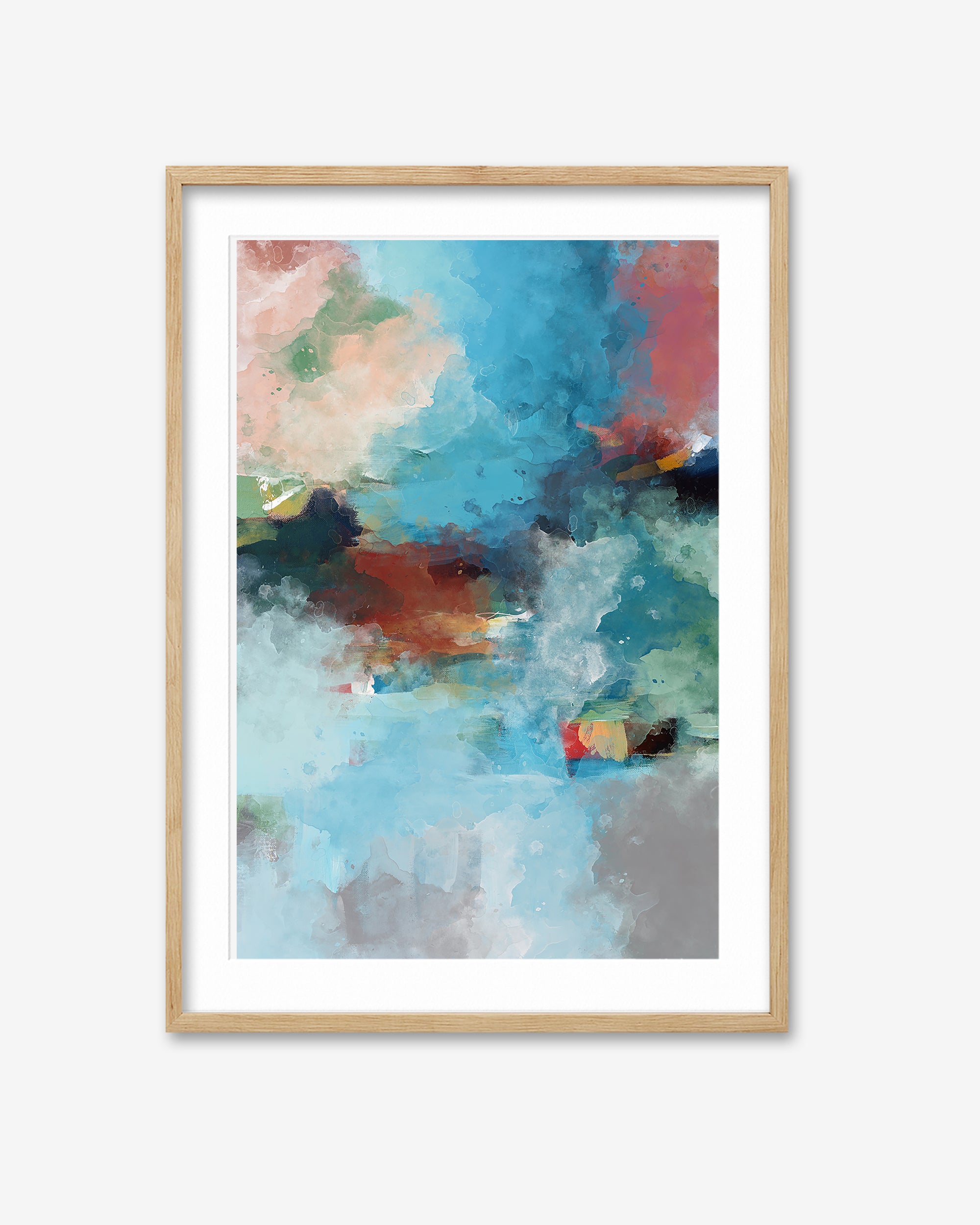 Blue Abstract Clouds Art Print