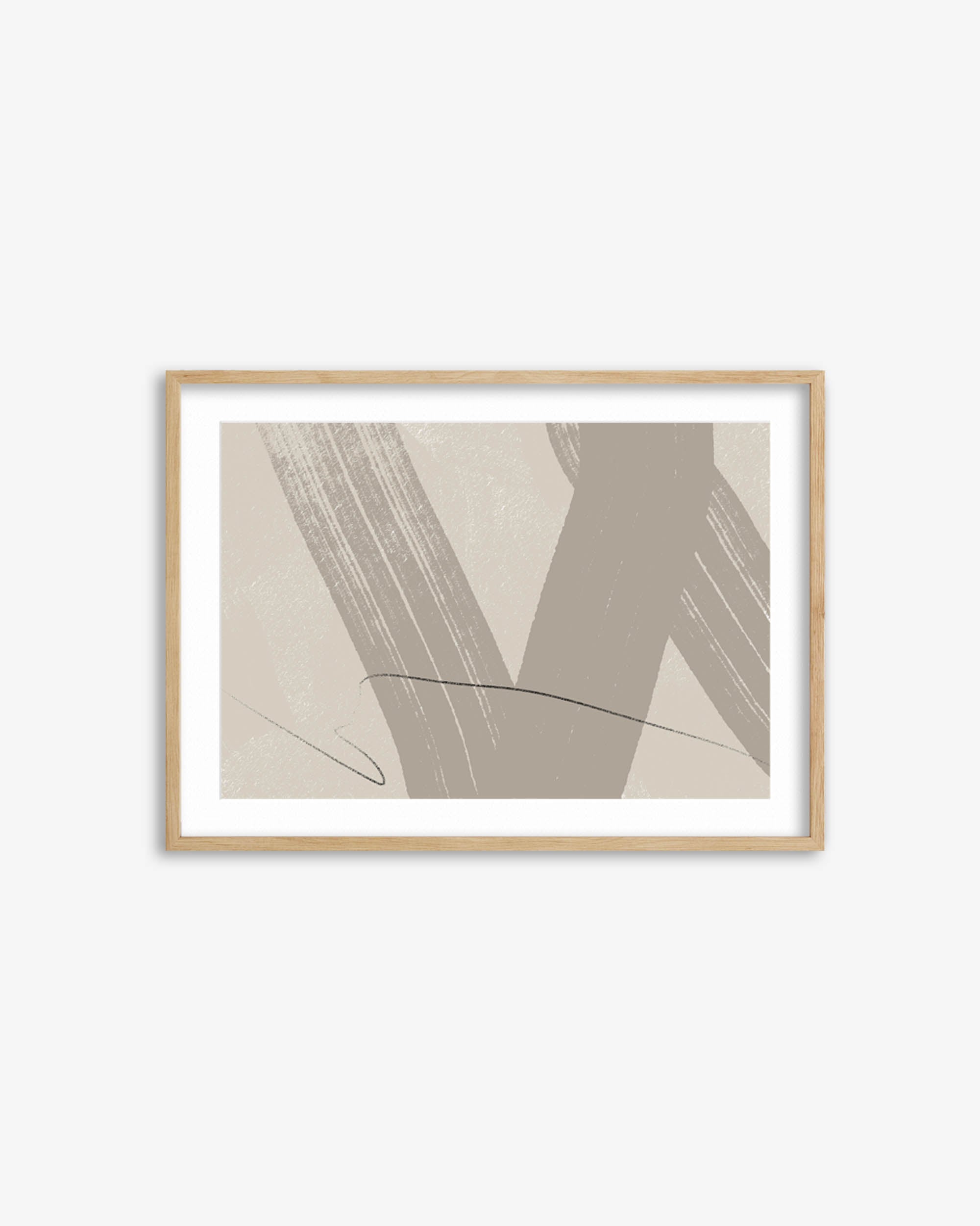 Neutral Brush Marks Art Print