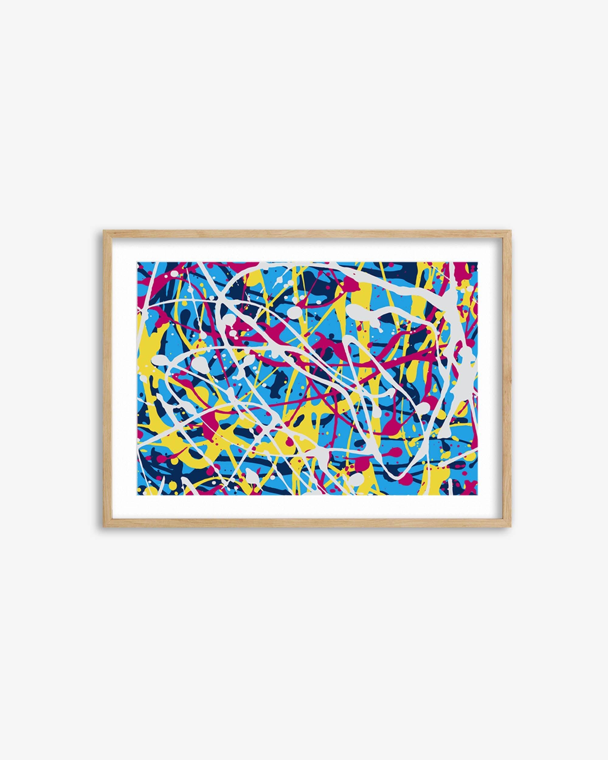 Neon Splatter Art Print
