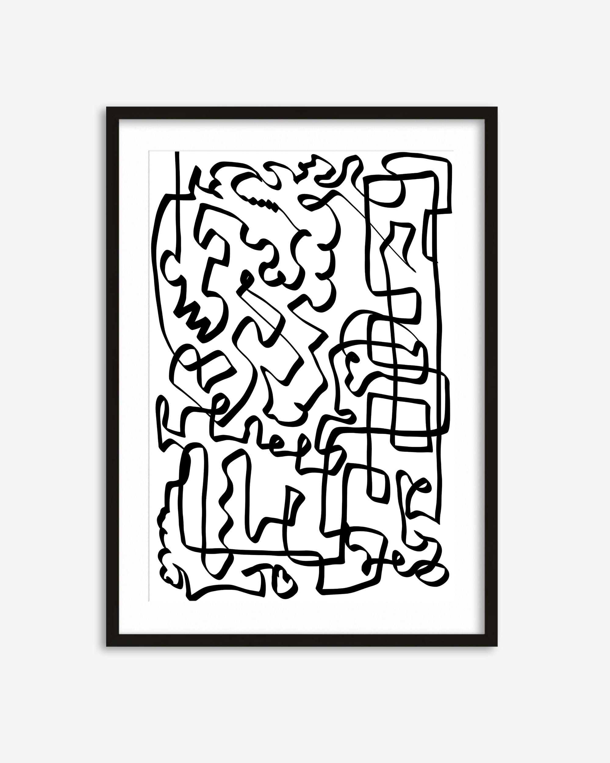Lines Of The Maze Abstract Art Print