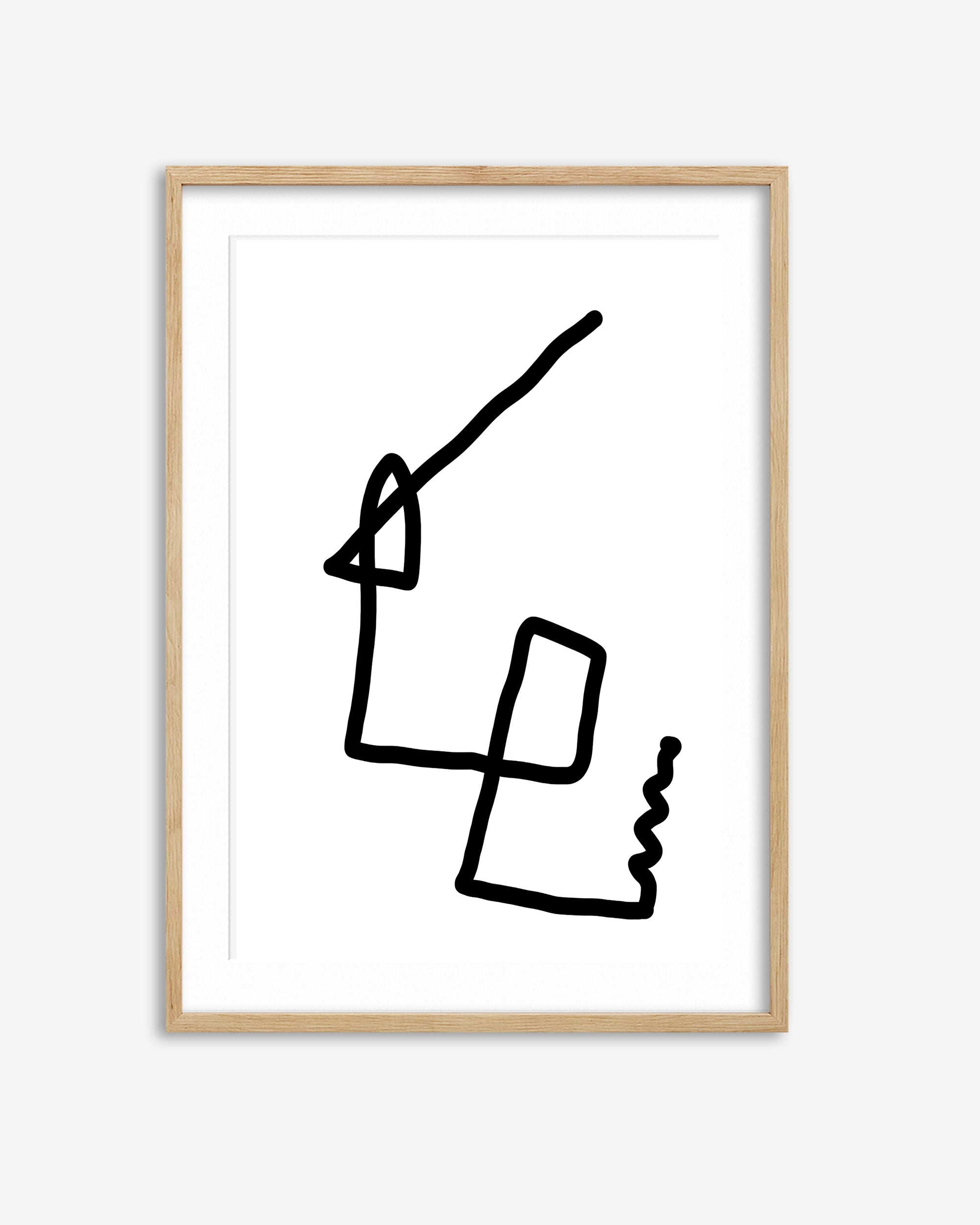 Monochrome Fold Abstract Art Print