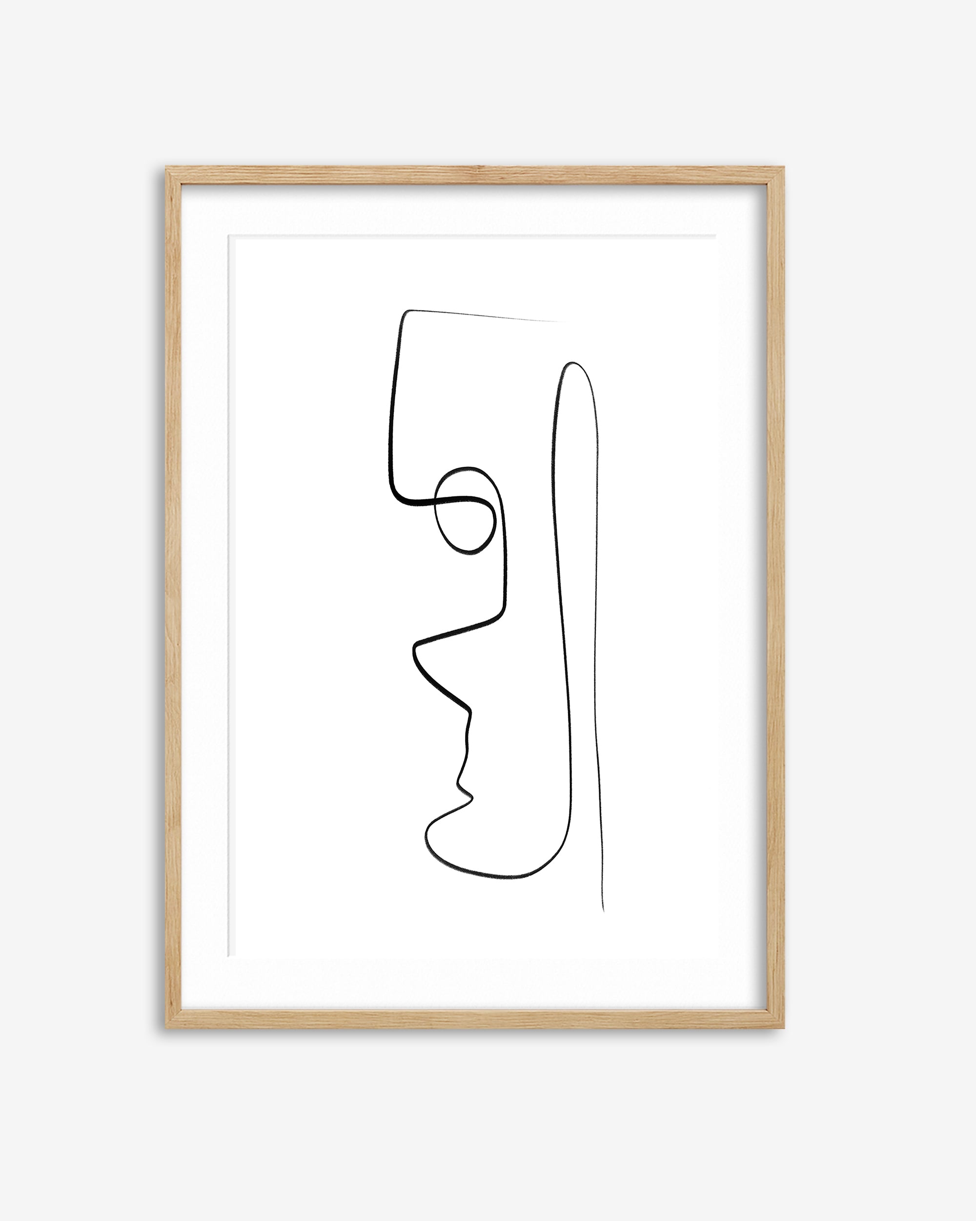 Face Line Art Print