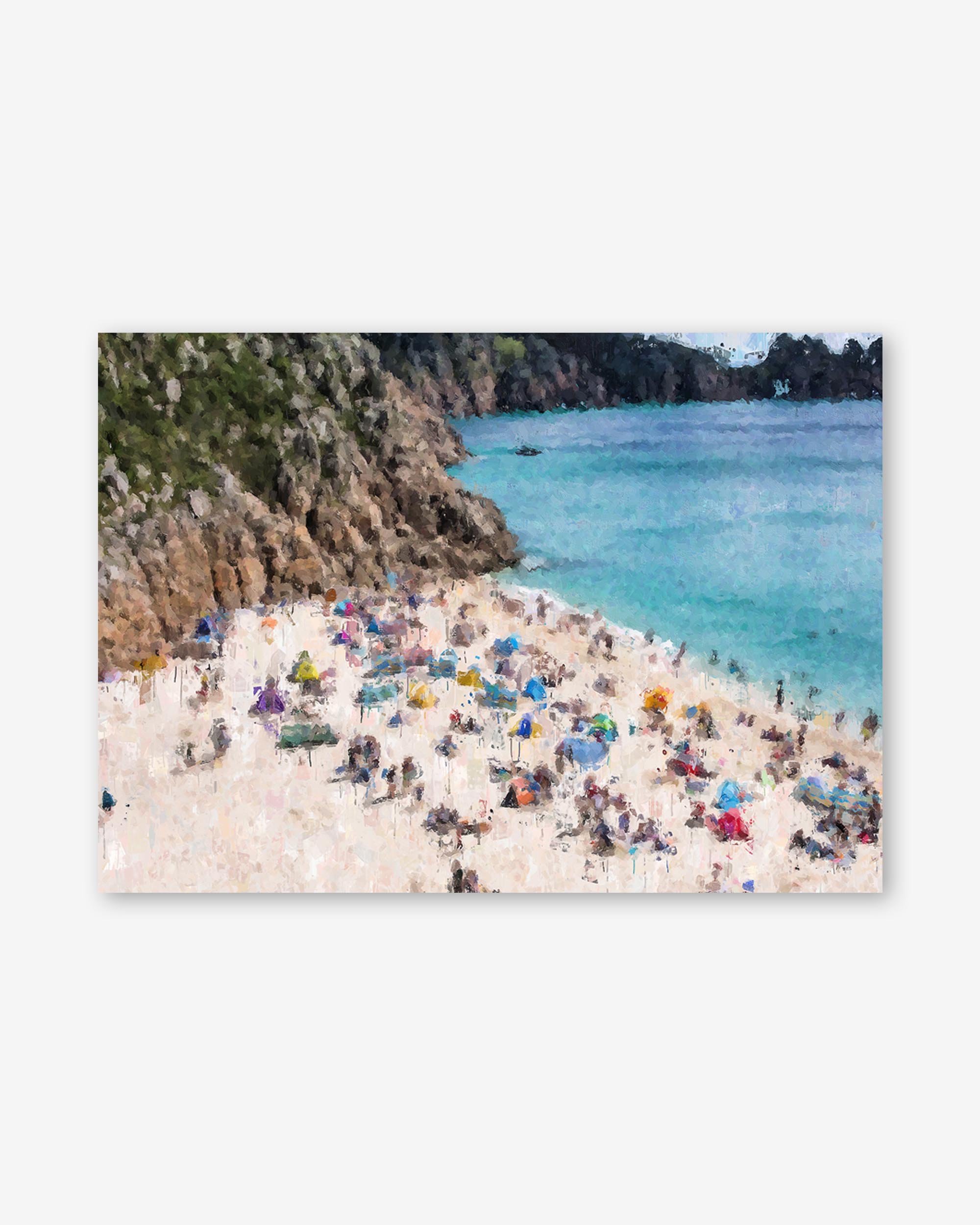 Sandy Beach Impressionist Art Print