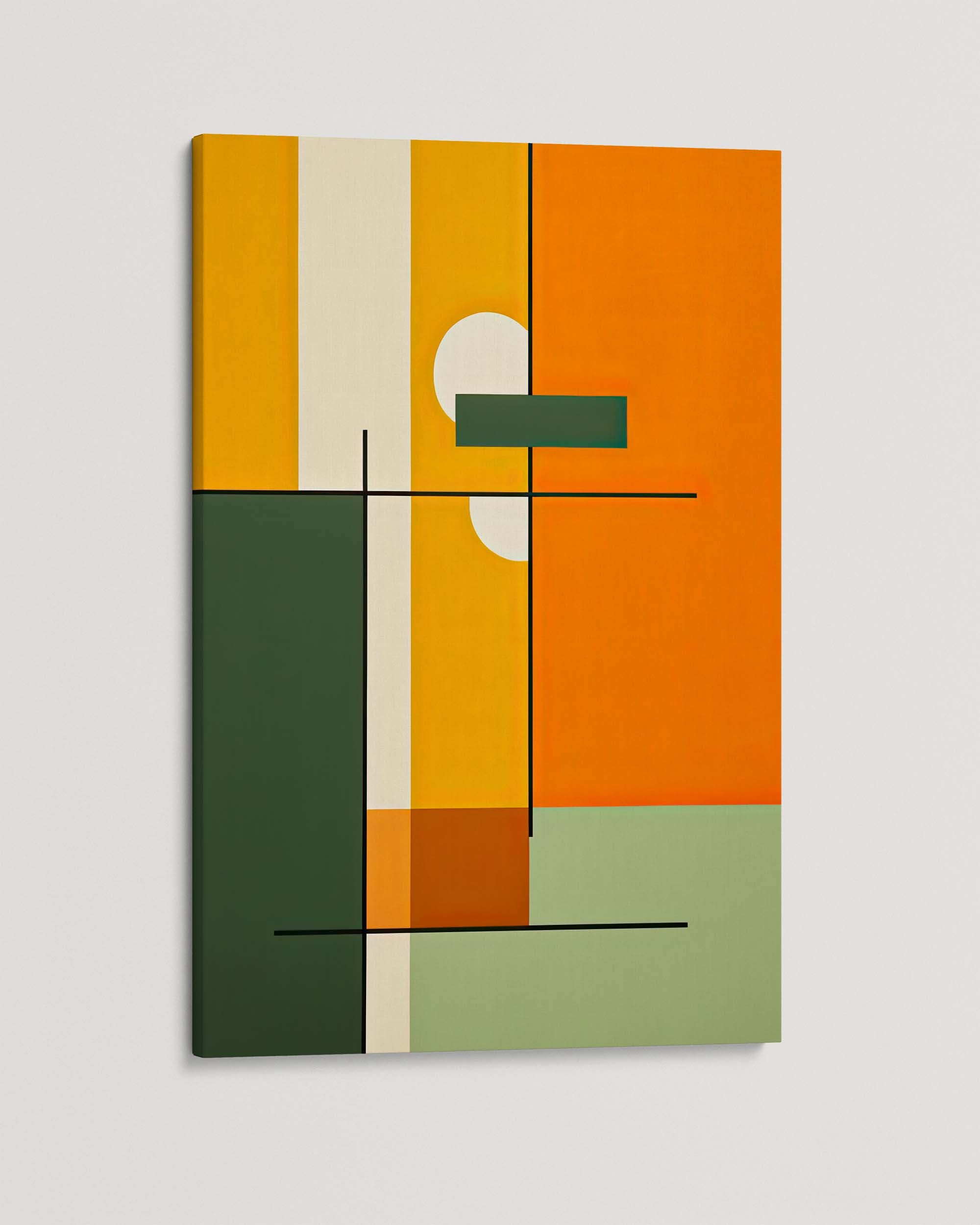 Retro Sage Abstract Art Print
