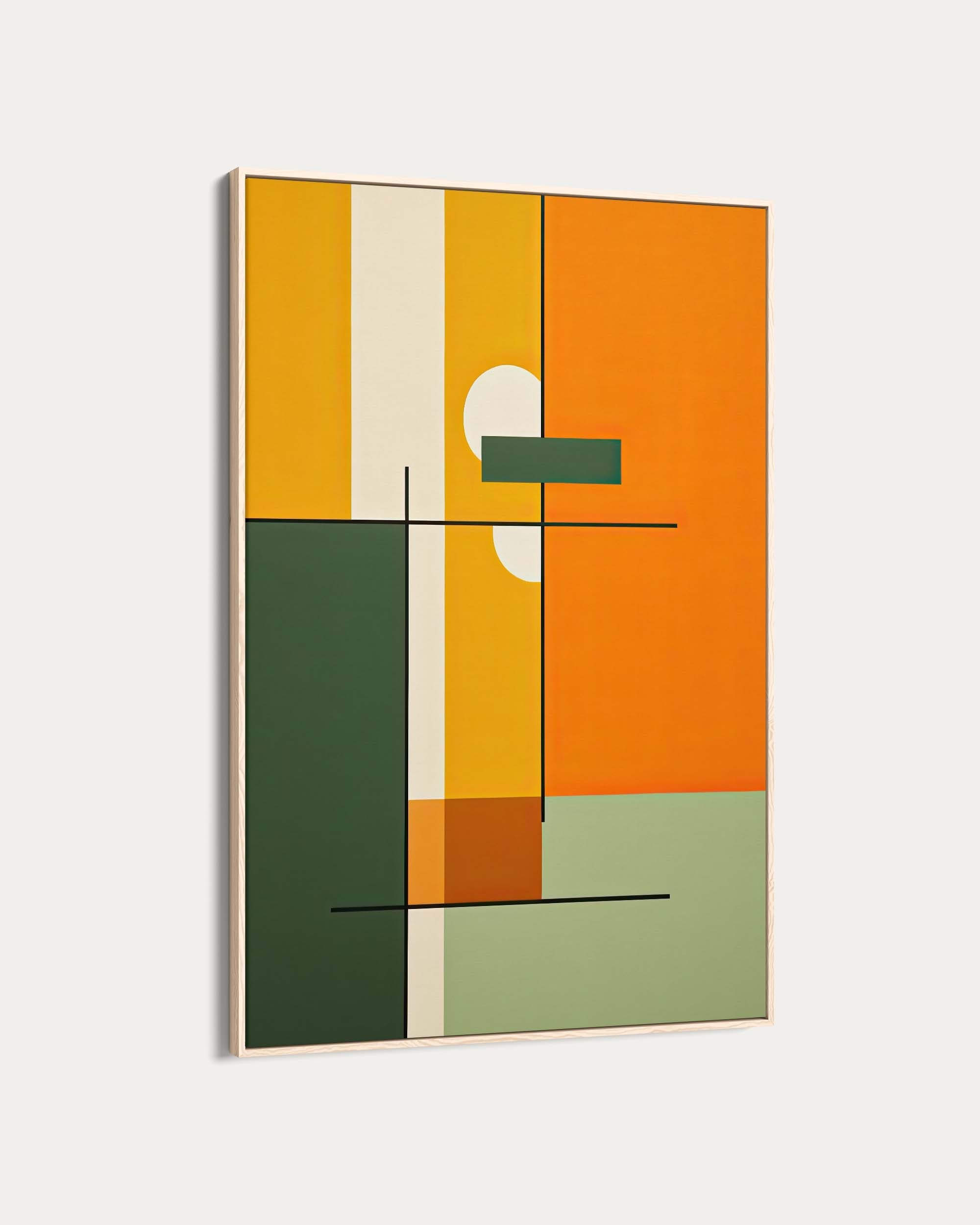 Retro Sage Abstract Art Print