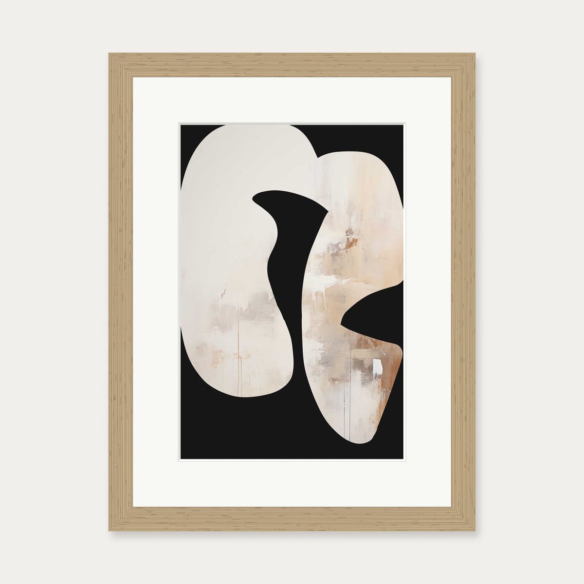 Gliding Expression III Art Print — 30 x 40 cm — Oak Frame