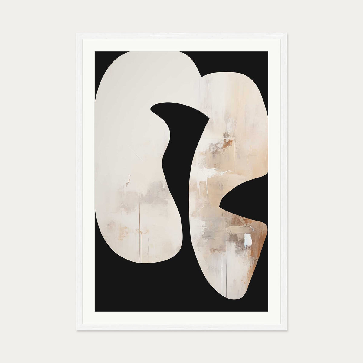 Gliding Expression III Art Print — 70 x 100 cm — White Frame