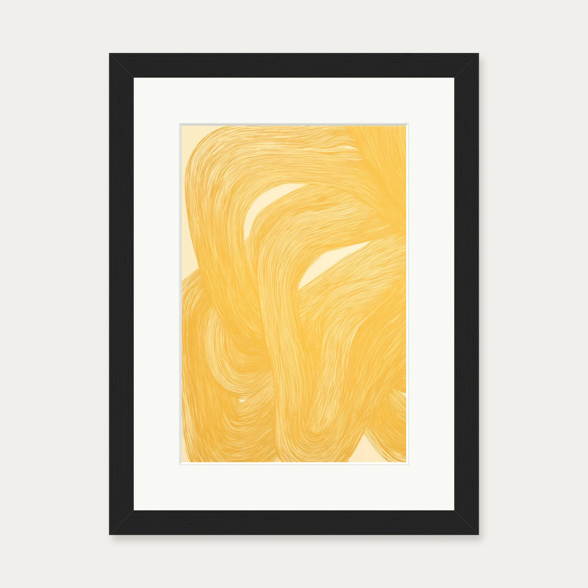 Golden Path Art Print — 30 x 40 cm — Black Frame