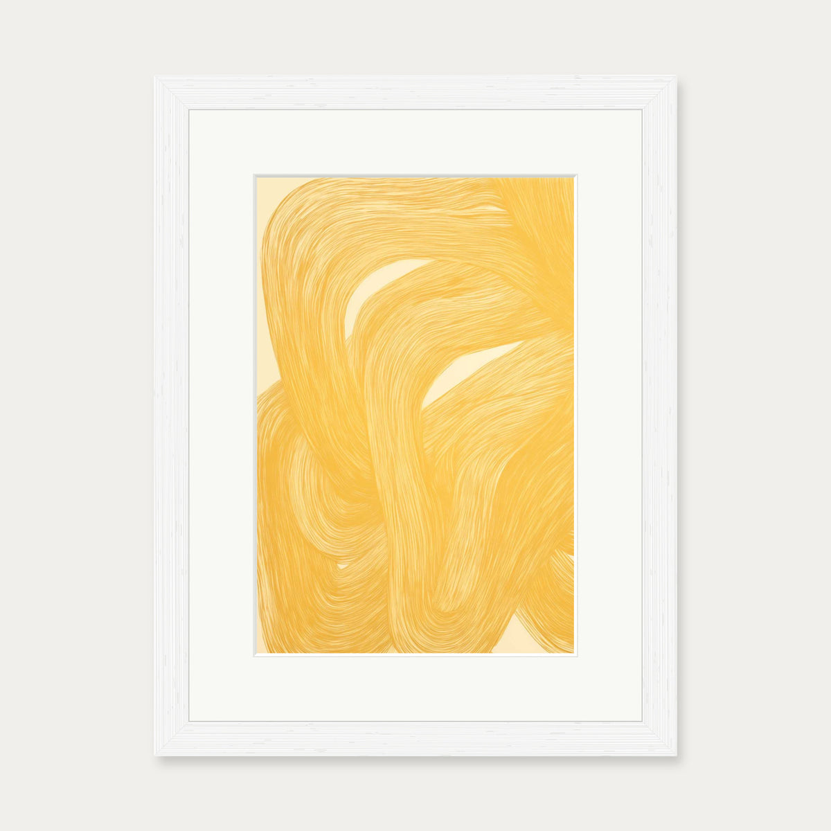 Golden Path Art Print — 30 x 40 cm — White Frame