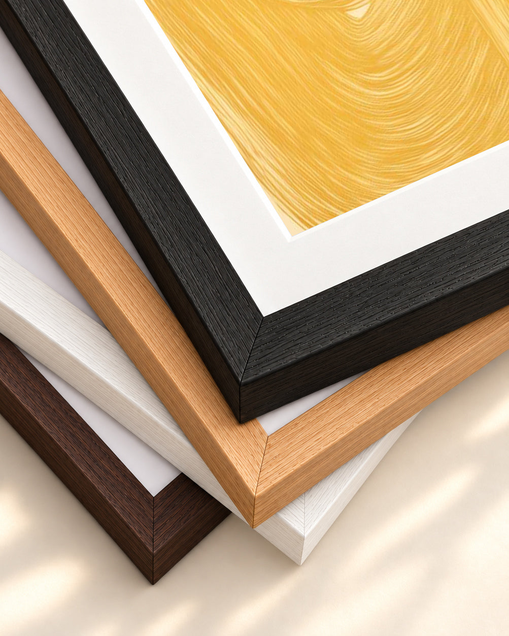 Golden Path Art Print — framed print corner with 5 cm mount and bevel