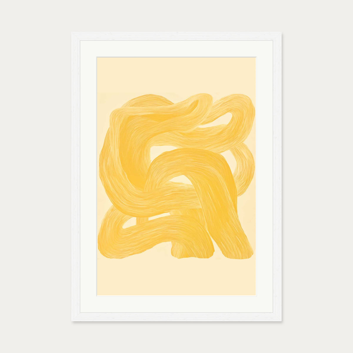 Golden Path II Art Print — 50 x 70 cm — White Frame
