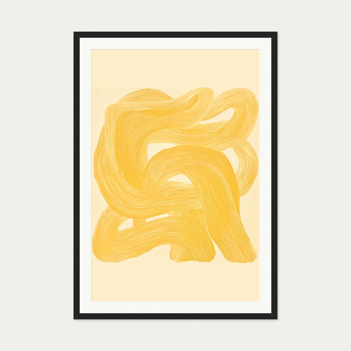 Golden Path II Art Print — 70 x 100 cm — Black Frame