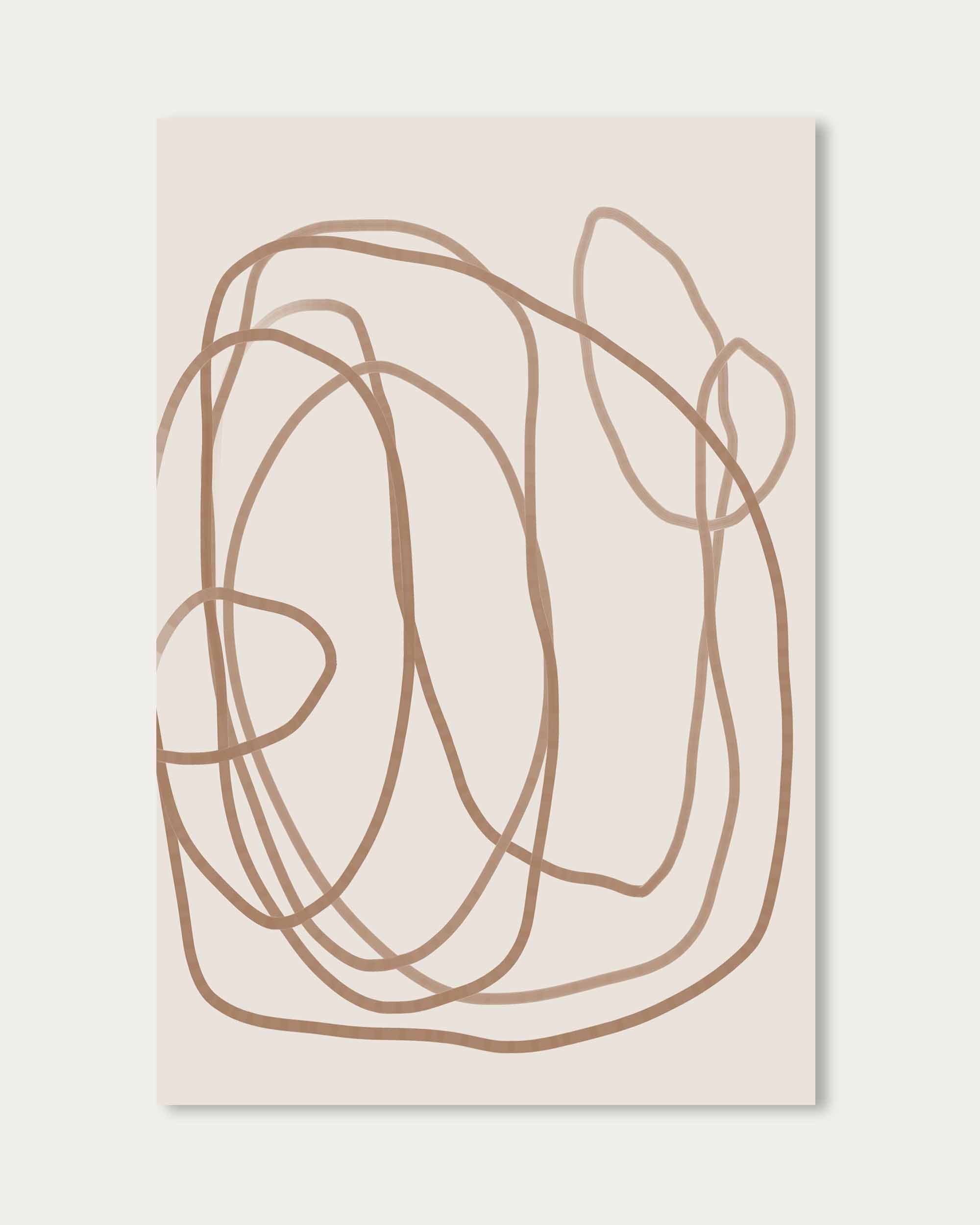 Abstract Golden Line Wall Art