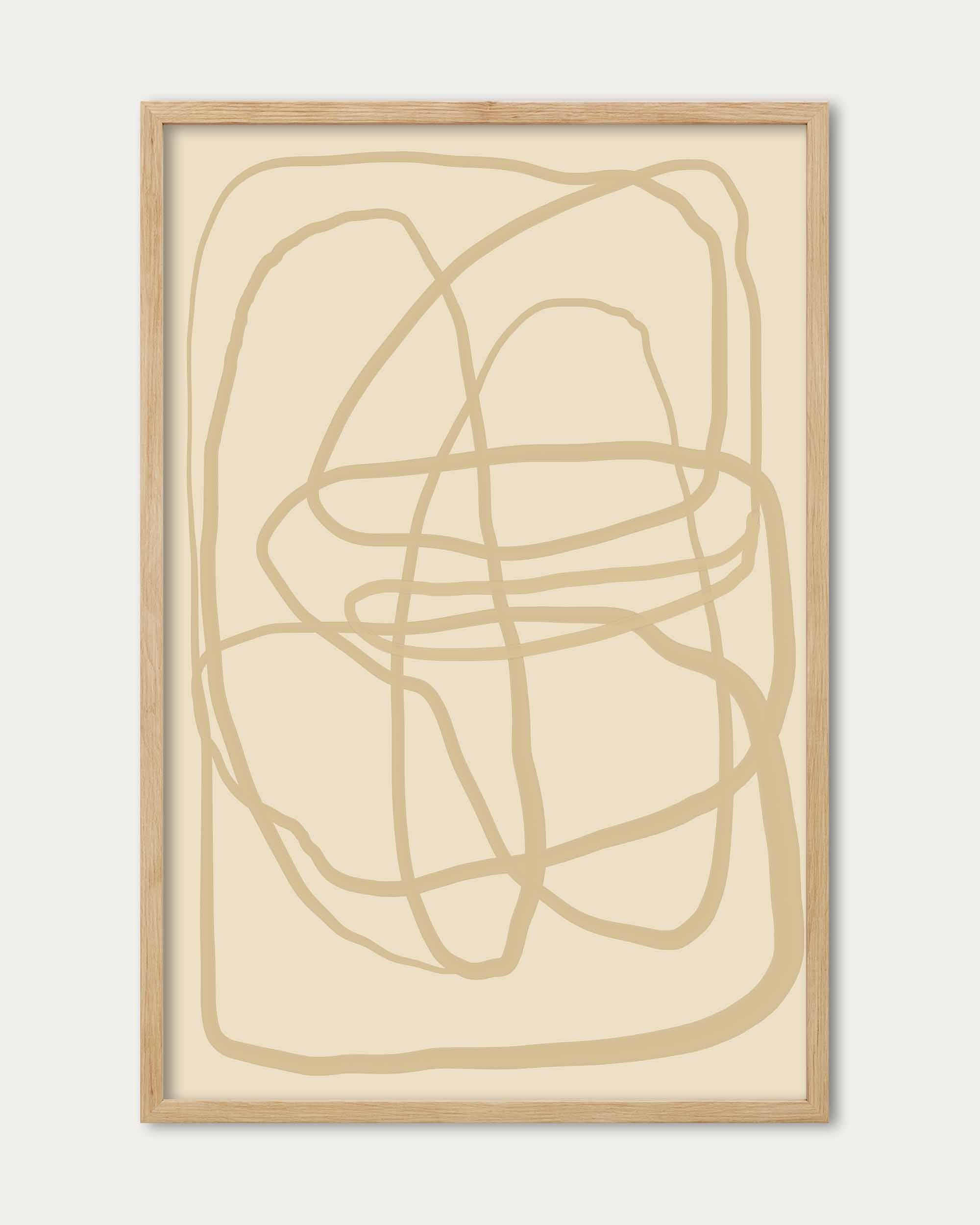Golden Lines Wall Art Print