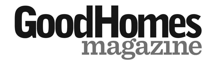 Logo of Good Homes magazine with black and gray text on a white background