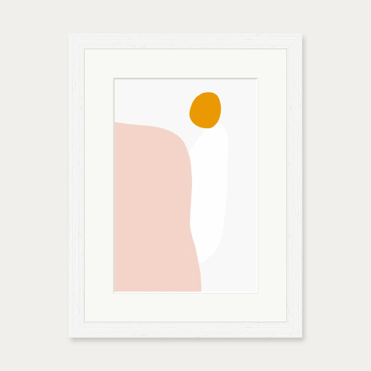 Gouache Organic Shapes Art Print — 30 x 40 cm — White Frame