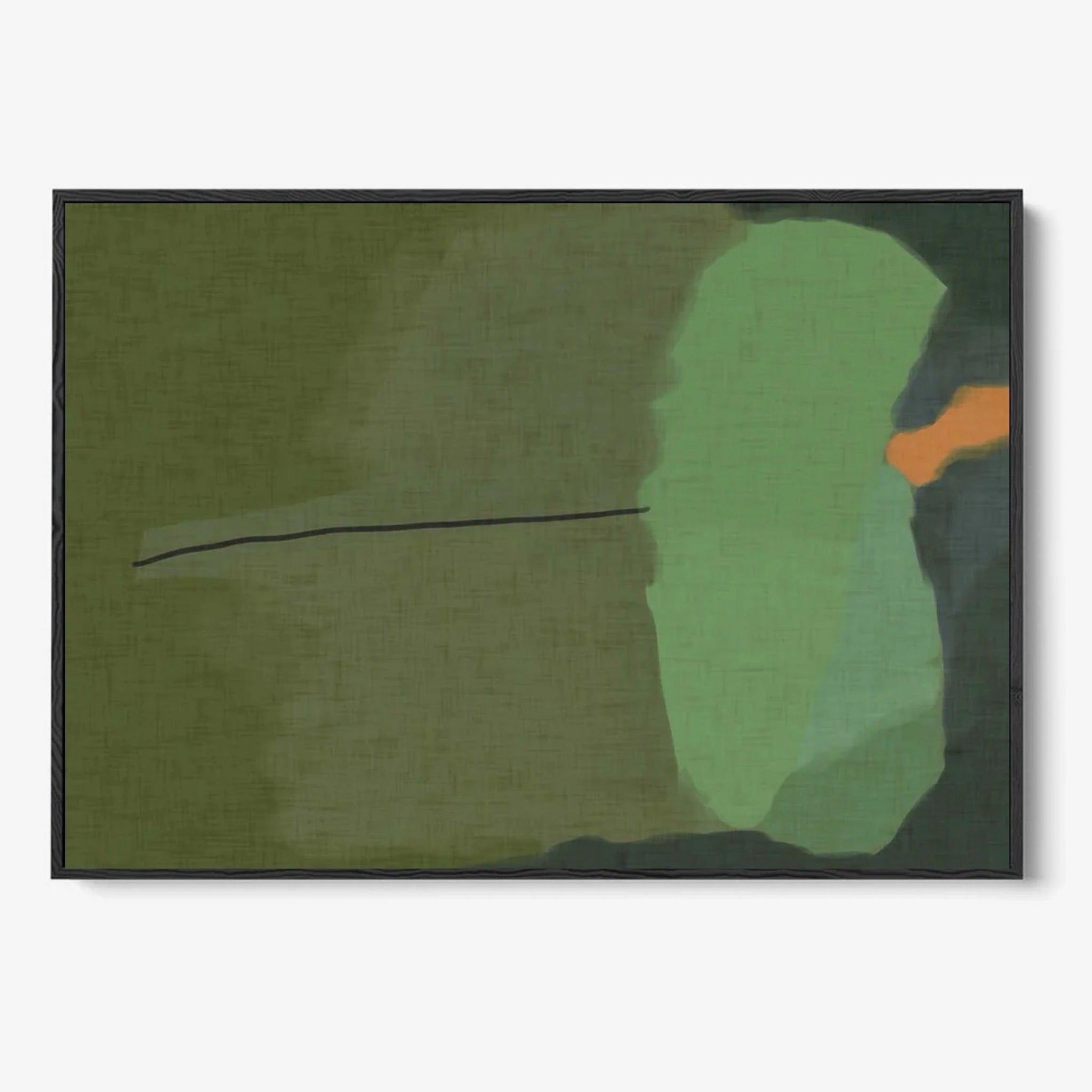 modern green canvas wall art print framed