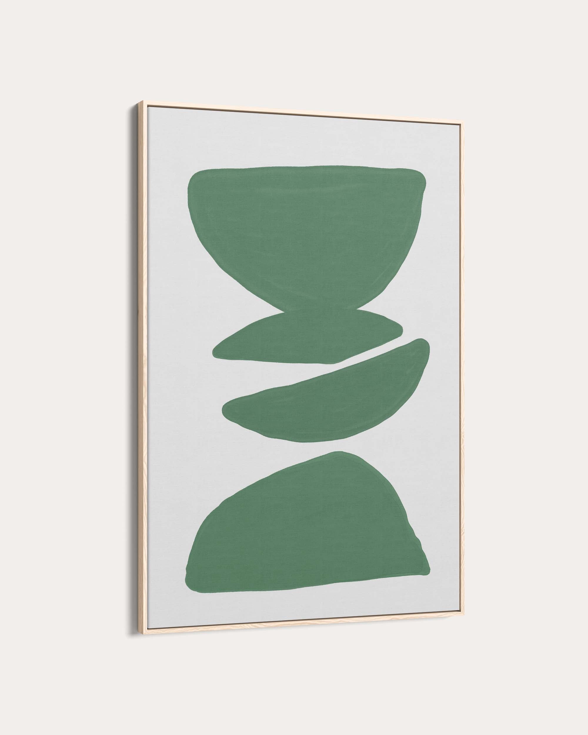 Balancing Shapes Green Wall Art