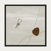 Grey Neutral Abstract Canvas Art — 50 x 50 cm — Black Frame