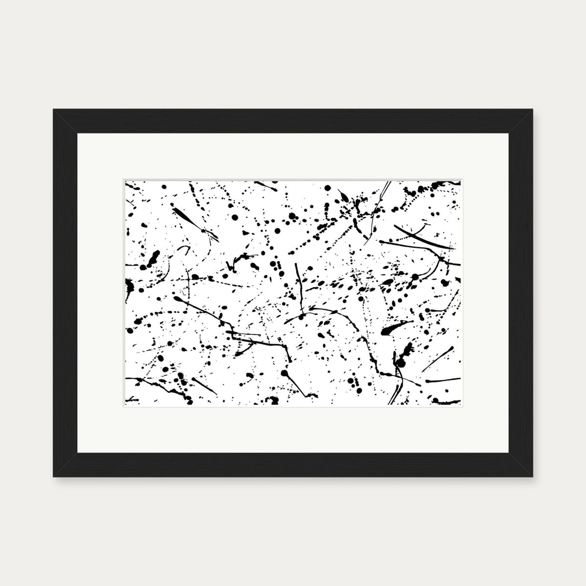 Homage To Pollock III Art Print — 30 x 40 cm — Black Frame