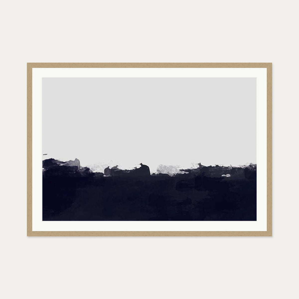 Horizontal Landscapes II Art Print — 70 x 100 cm — Oak Frame