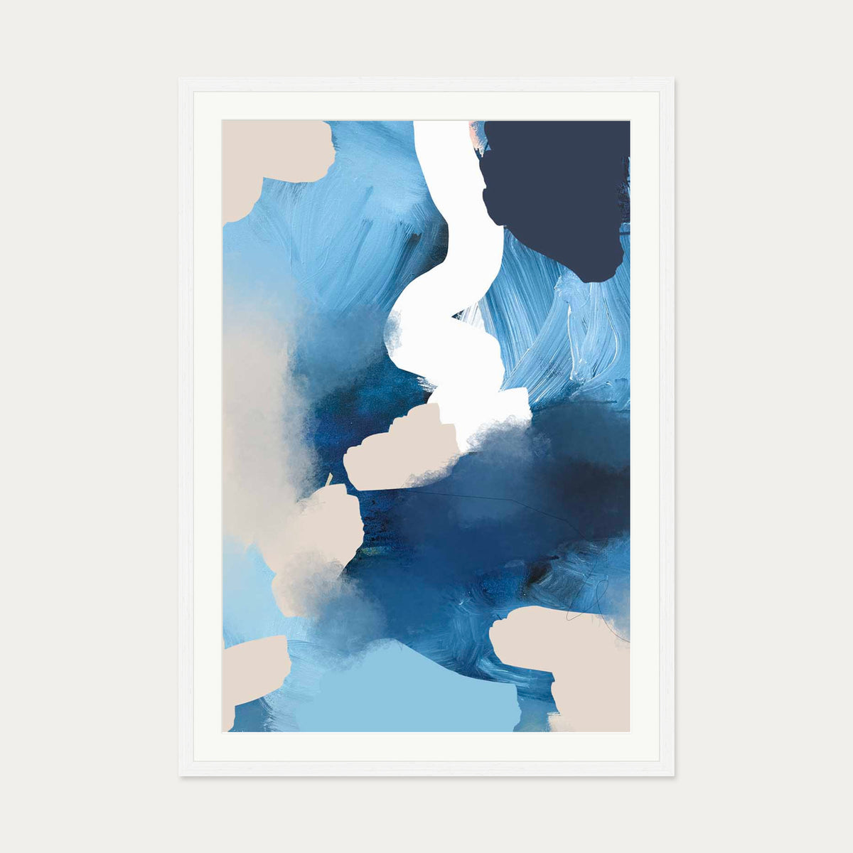 Iceberg Art Print — 70 x 100 cm — White Frame