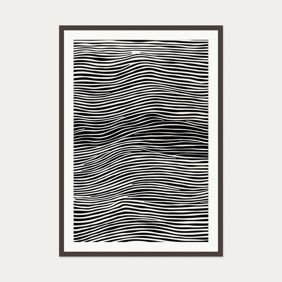 Illusions Art Print — 70 x 100 cm — Brown Frame