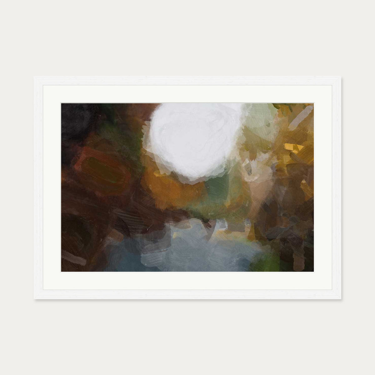 Impressionist Into The Light Art Print — 50 x 70 cm — White Frame