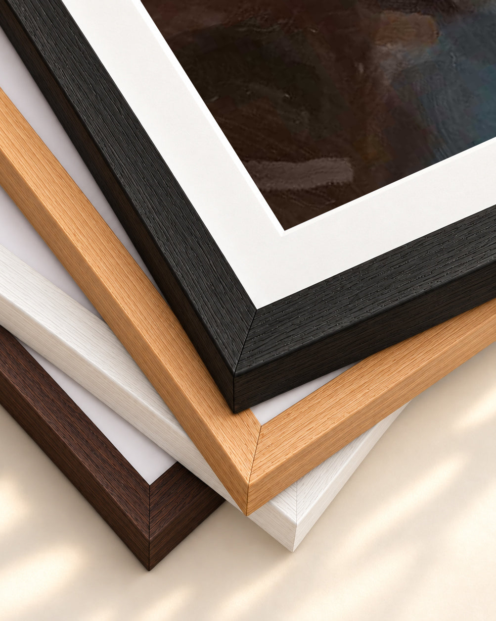 Impressionist Into The Light Art Print — framed print corner with 5 cm mount and bevel