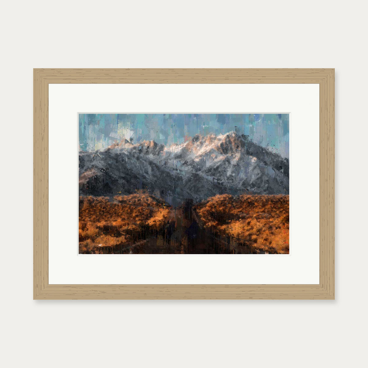Impressionist Landscape Art Print — 30 x 40 cm — Oak Frame