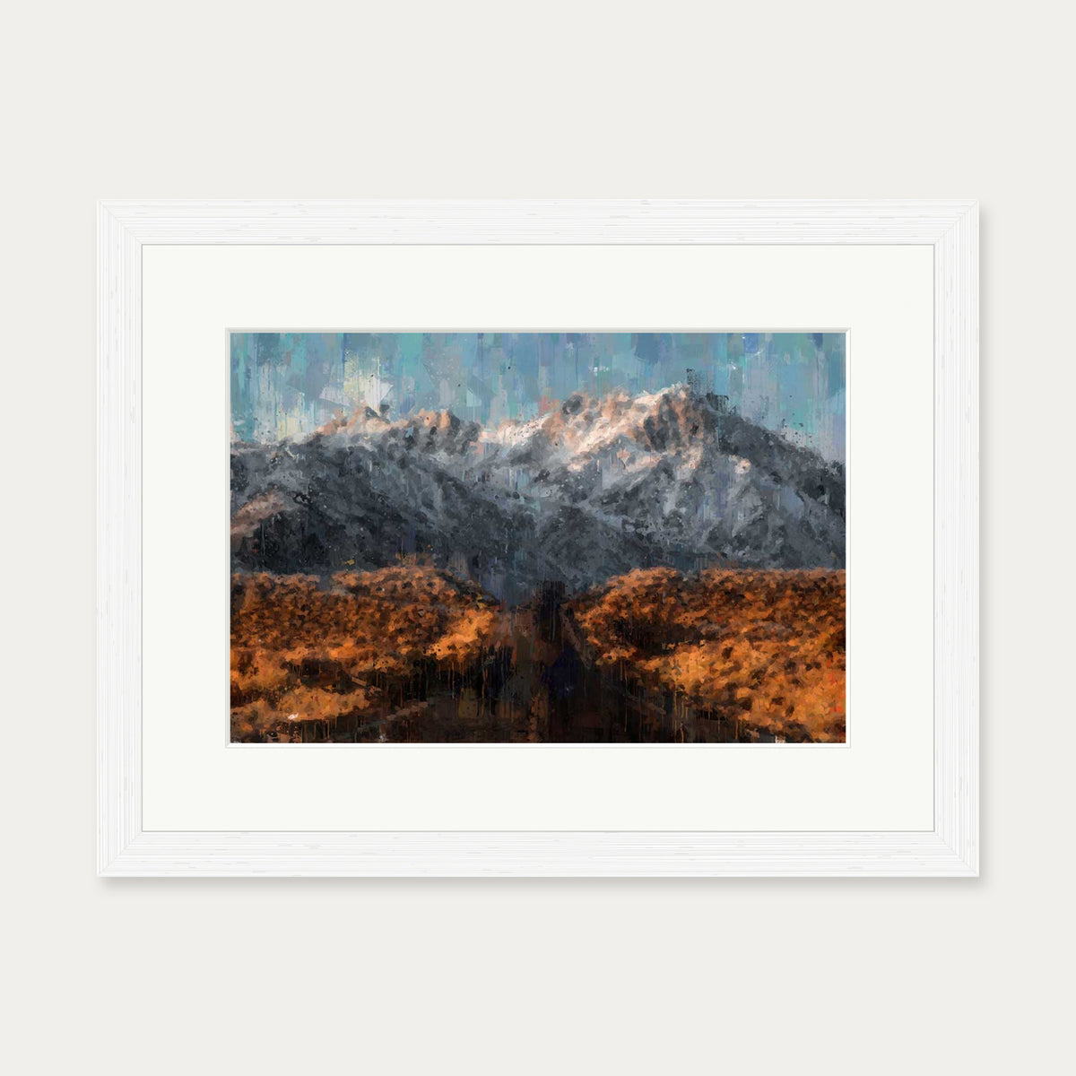 Impressionist Landscape Art Print — 30 x 40 cm — White Frame