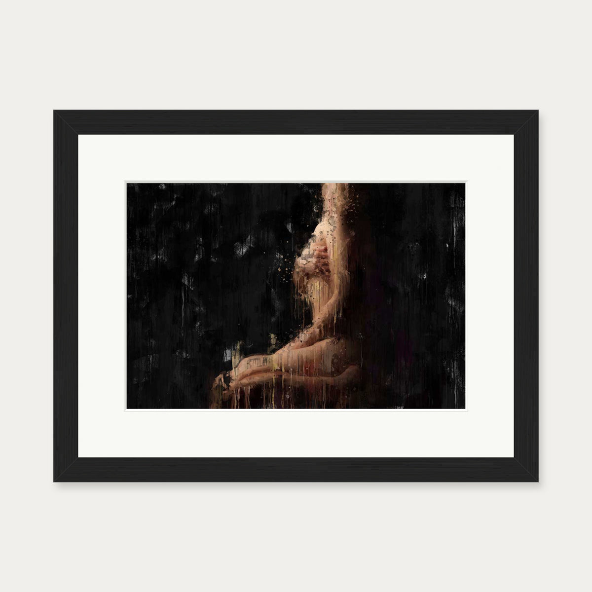 Impressionist Nude Art Print — 30 x 40 cm — Black Frame