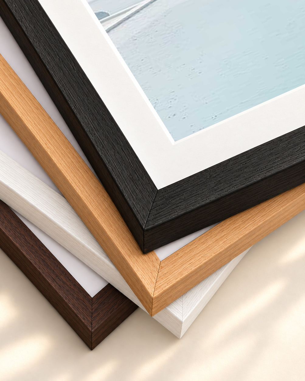 Infinity Pool Wall Art Print — framed print corner with 5 cm mount and bevel