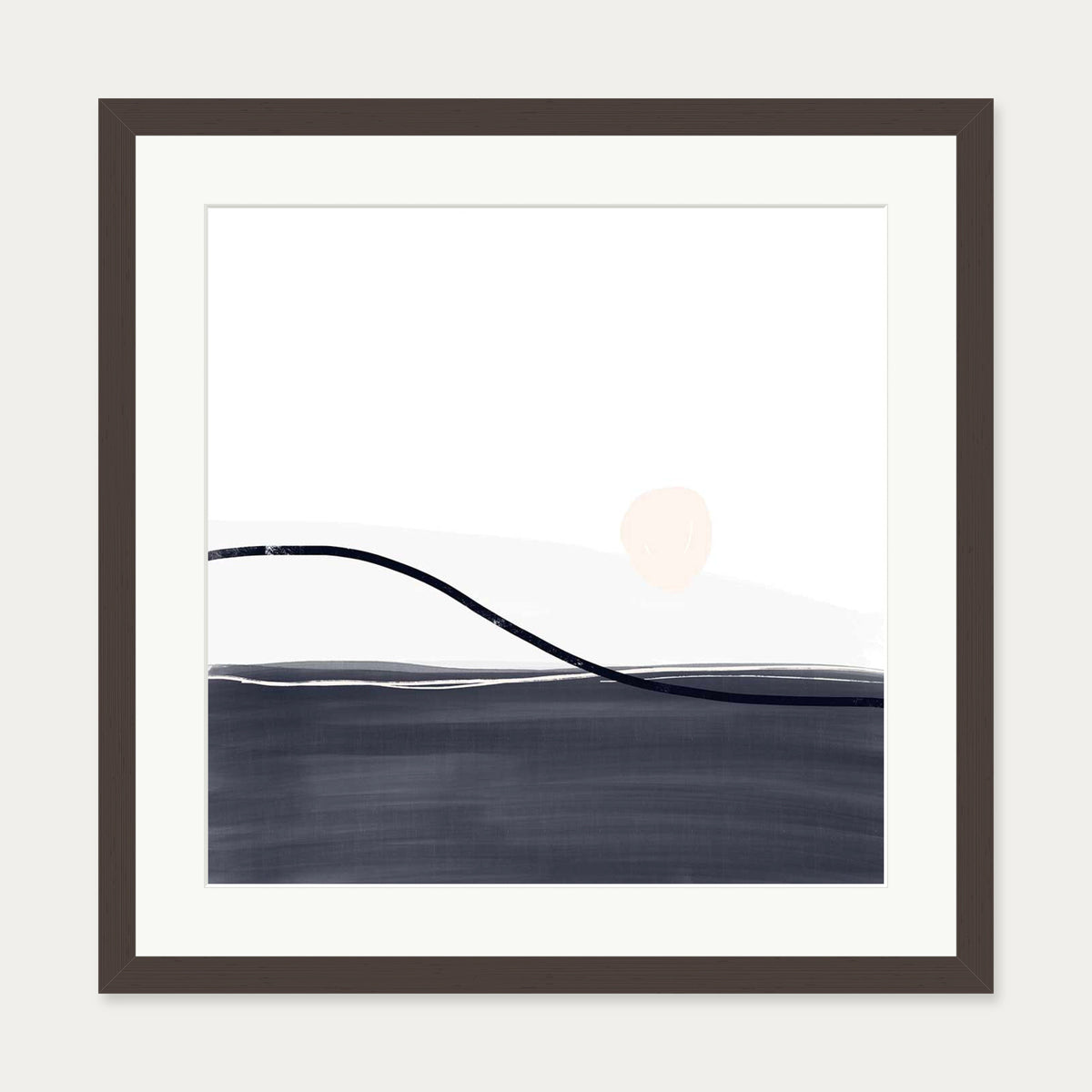 Interlude Art Print — 50 x 50 cm — Brown Frame