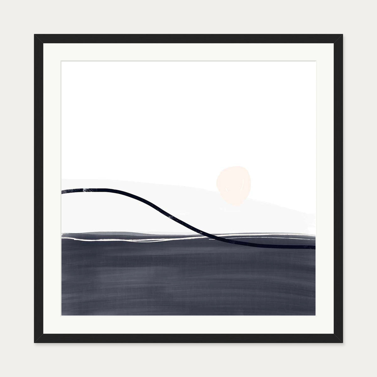 Interlude Art Print — 70 x 70 cm — Black Frame