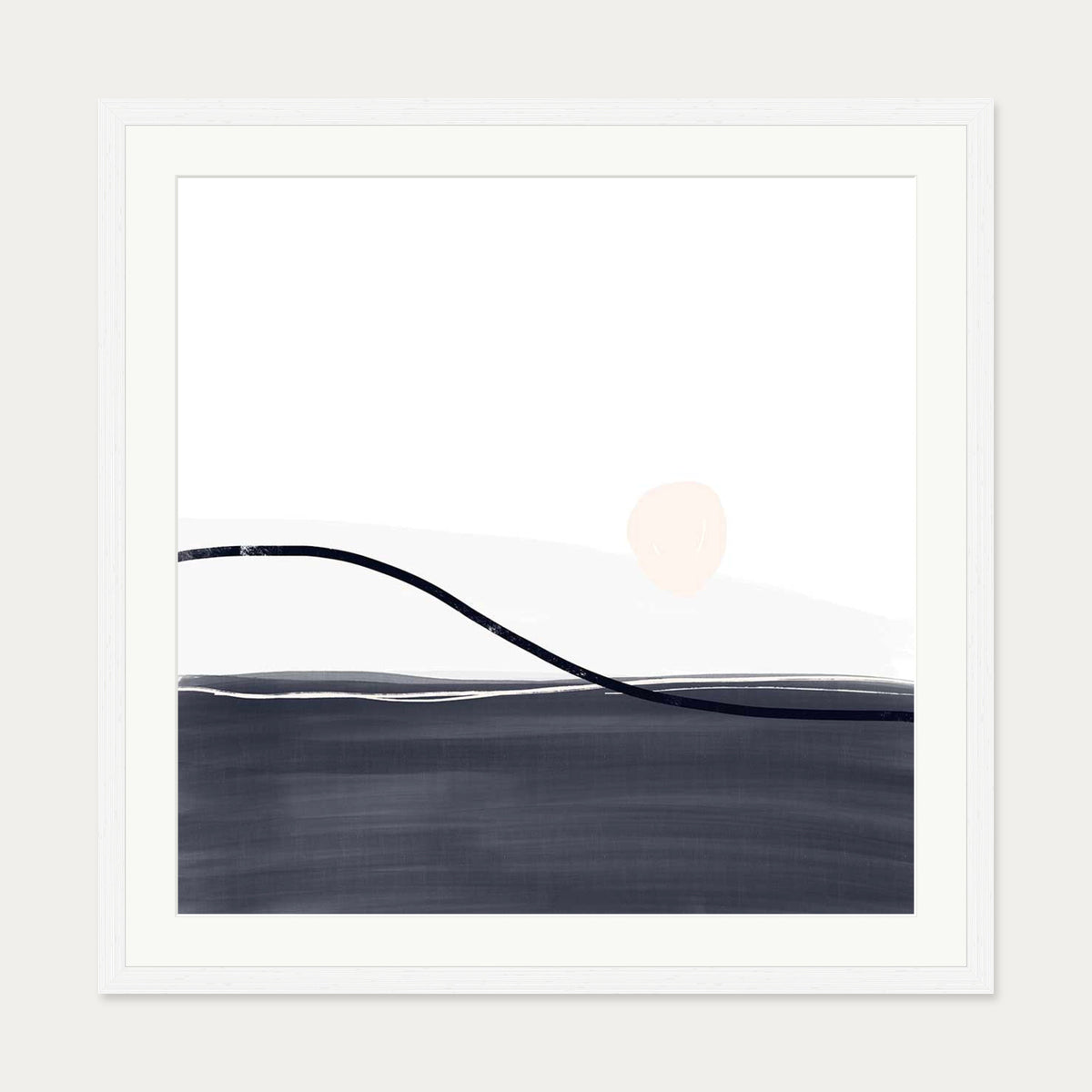 Interlude Art Print — 70 x 70 cm — White Frame