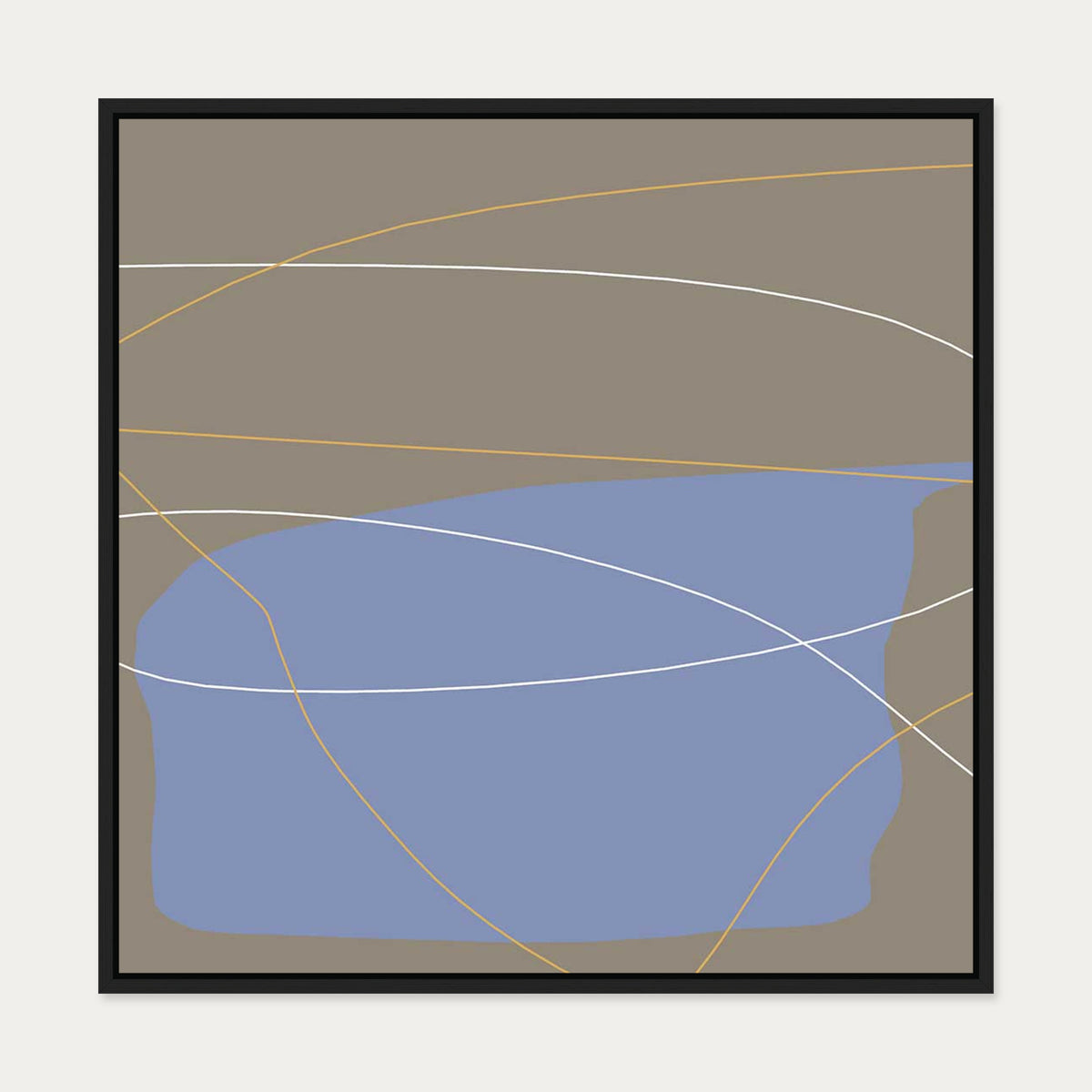 Into Abstraction Canvas Art — 70 x 70 cm — Black Frame