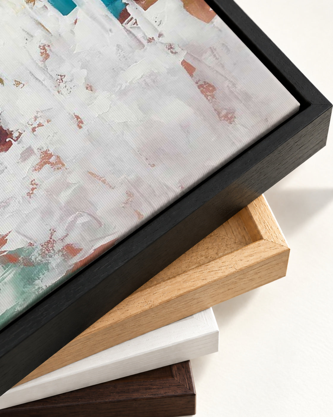 Into The Unknown Canvas Art — framed canvas corner and wrapped canvas detail