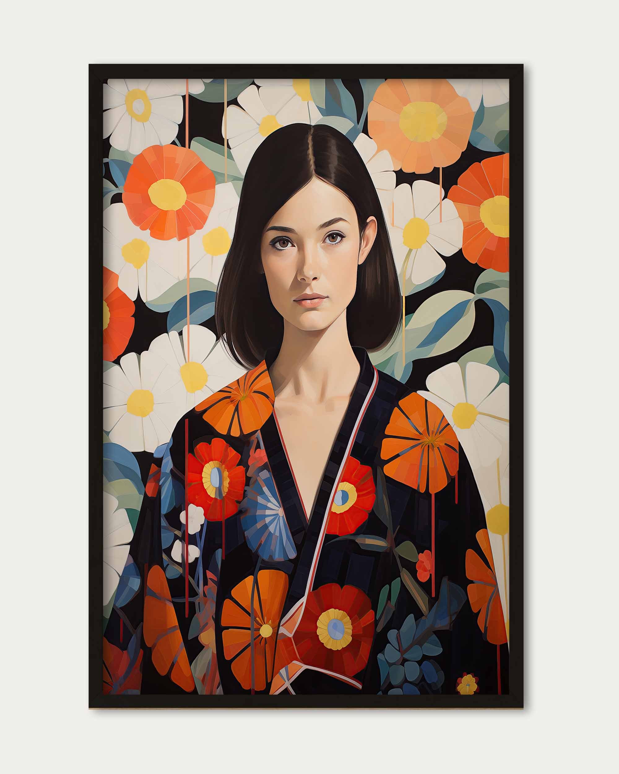 Floral Japandi Wall Art Print