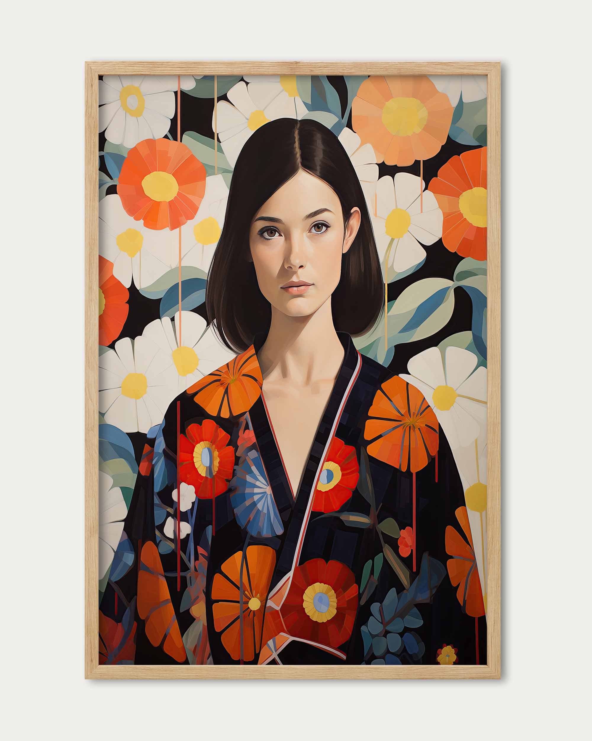Floral Japandi Wall Art Print