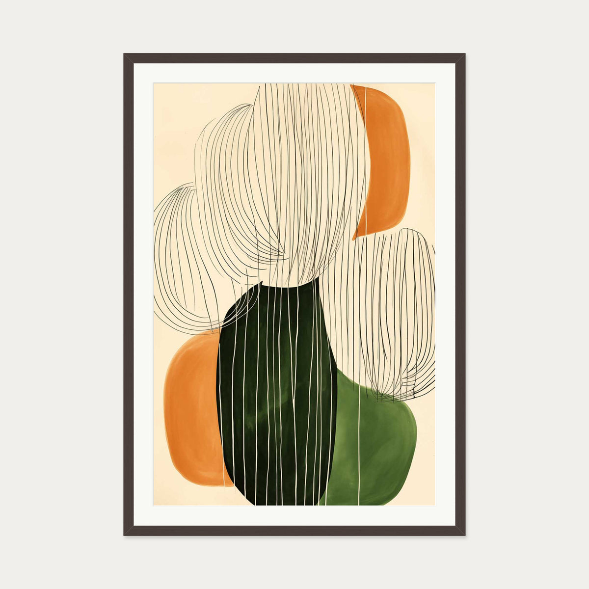 Je Ne Sais Quoi Art Print — 70 x 100 cm — Brown Frame