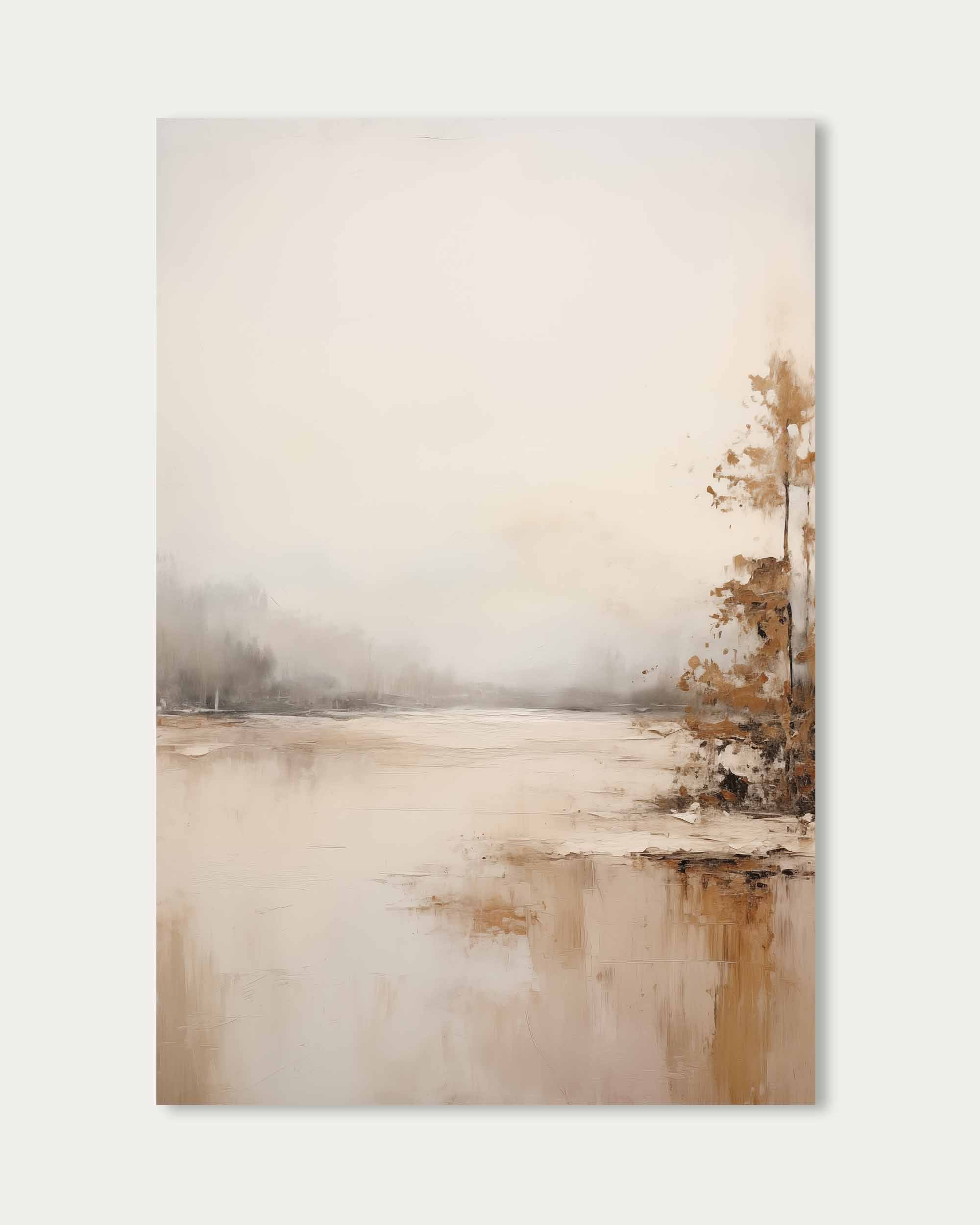 Lake At Dawn Wall Art Print