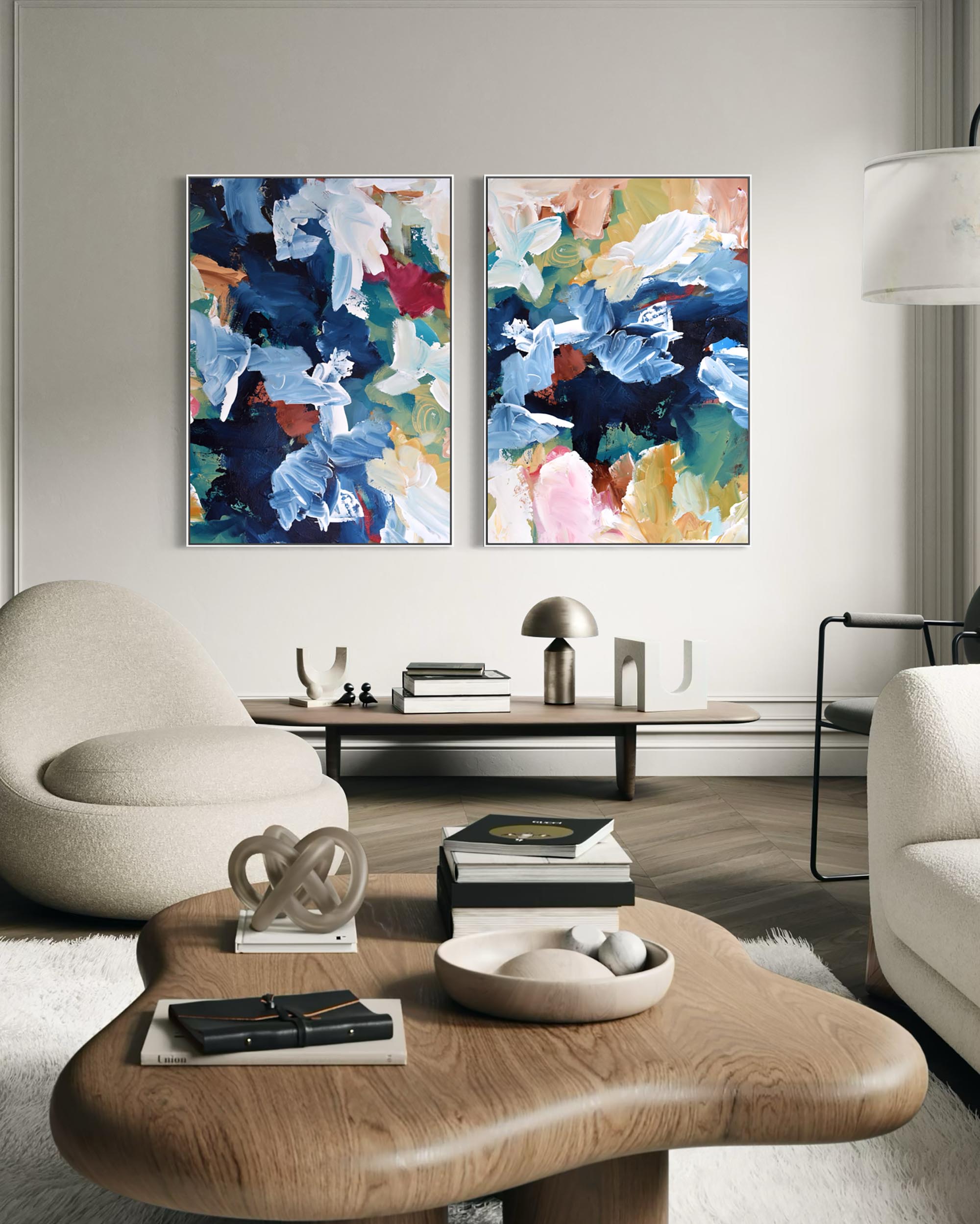 Abstract Streams Canvas Set Of 2